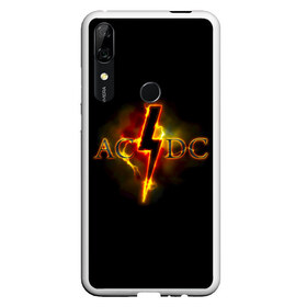 Чехол для Honor P Smart Z с принтом AC DC огонь в Екатеринбурге, Силикон | Область печати: задняя сторона чехла, без боковых панелей | ac dc | acdc | ангус янг | блюз рок | крис слэйд | надпись | рок группа | рок н ролл | стиви янг | хард рок | эксл роуз