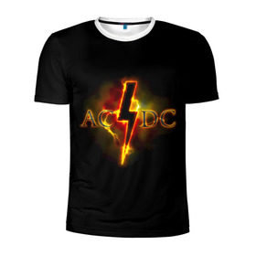Мужская футболка 3D спортивная с принтом AC/DC огонь в Екатеринбурге, 100% полиэстер с улучшенными характеристиками | приталенный силуэт, круглая горловина, широкие плечи, сужается к линии бедра | ac dc | acdc | ангус янг | блюз рок | крис слэйд | надпись | рок группа | рок н ролл | стиви янг | хард рок | эксл роуз