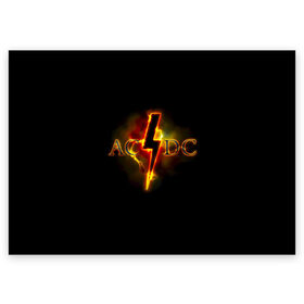Поздравительная открытка с принтом AC/DC огонь в Екатеринбурге, 100% бумага | плотность бумаги 280 г/м2, матовая, на обратной стороне линовка и место для марки
 | ac dc | acdc | ангус янг | блюз рок | крис слэйд | надпись | рок группа | рок н ролл | стиви янг | хард рок | эксл роуз