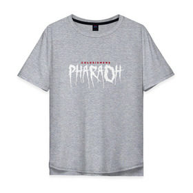 Мужская футболка хлопок Oversize с принтом Pharaoh / Coldsiemens в Екатеринбурге, 100% хлопок | свободный крой, круглый ворот, “спинка” длиннее передней части | pharaon | rap | голубин | дайнасти | дайности | дэад | дэд | реп | реппер | рэп | фара | фараон | фараох