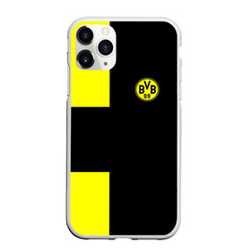 Чехол для iPhone 11 Pro матовый с принтом FC Borussia Dortmund Black в Екатеринбурге, Силикон |  | Тематика изображения на принте: боруссия | дортмунд