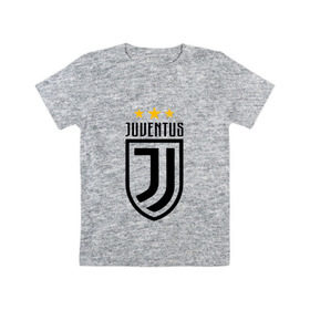 Детская футболка хлопок с принтом Juventus Football Club в Екатеринбурге, 100% хлопок | круглый вырез горловины, полуприлегающий силуэт, длина до линии бедер | juventus football club