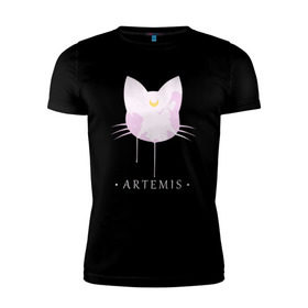 Мужская футболка премиум с принтом Artemis в Екатеринбурге, 92% хлопок, 8% лайкра | приталенный силуэт, круглый вырез ворота, длина до линии бедра, короткий рукав | anime | sailor moon | аниме | сейлор мун