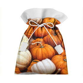 Подарочный 3D мешок с принтом тыквы в Екатеринбурге, 100% полиэстер | Размер: 29*39 см | halloween | дача | овощи | октябрь | оранжевый | осень | сентябрь | тыква | хеллуин