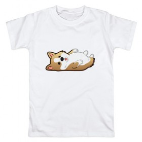 Мужская футболка хлопок с принтом Собака 2018 в Екатеринбурге, 100% хлопок | прямой крой, круглый вырез горловины, длина до линии бедер, слегка спущенное плечо. | 
