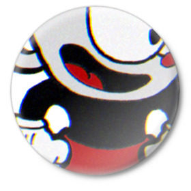 Значок с принтом Cuphead в Екатеринбурге,  металл | круглая форма, металлическая застежка в виде булавки | Тематика изображения на принте: cuphead