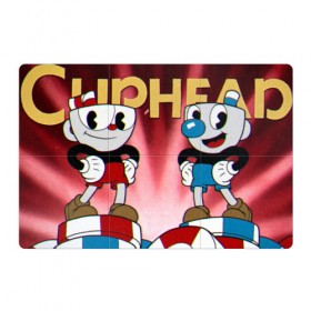 Магнитный плакат 3Х2 с принтом Cuphead в Екатеринбурге, Полимерный материал с магнитным слоем | 6 деталей размером 9*9 см | Тематика изображения на принте: 