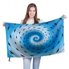 Флаг 3D с принтом Галлюцинация Спираль в Екатеринбурге, 100% полиэстер | плотность ткани — 95 г/м2, размер — 67 х 109 см. Принт наносится с одной стороны | линии | узоры