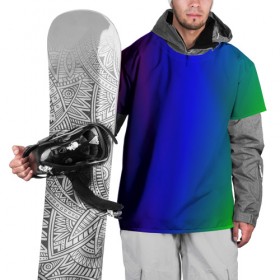 Накидка на куртку 3D с принтом Цветной градиент в Екатеринбурге, 100% полиэстер |  | абстракция | градиент | зеленый | модные | розовый | синий | цвет | цветные | яркие