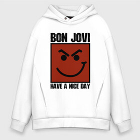 Мужское худи Oversize хлопок с принтом Bon Jovi have a nice day в Екатеринбурге, френч-терри — 70% хлопок, 30% полиэстер. Мягкий теплый начес внутри —100% хлопок | боковые карманы, эластичные манжеты и нижняя кромка, капюшон на магнитной кнопке | Тематика изображения на принте: bon jovi | бон | бон джови | глэм | группа | джови | джон | метал | рок | хард