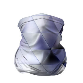 Бандана-труба 3D с принтом Metallic triangles в Екатеринбурге, 100% полиэстер, ткань с особыми свойствами — Activecool | плотность 150‒180 г/м2; хорошо тянется, но сохраняет форму | текстура | треугольник