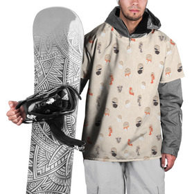 Накидка на куртку 3D с принтом Дупло в Екатеринбурге, 100% полиэстер |  | бобер | бобр | волк | делка | делочка | енот | зайка | заяц | лиса | скунс