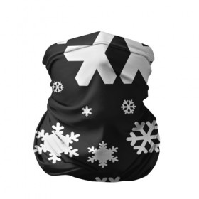 Бандана-труба 3D с принтом Снежинки в Екатеринбурге, 100% полиэстер, ткань с особыми свойствами — Activecool | плотность 150‒180 г/м2; хорошо тянется, но сохраняет форму | Тематика изображения на принте: christmas | new year | santa | дед мороз | елка | елочки | новогодний | новый год | рождество | сантаклаус | снег | снежинки