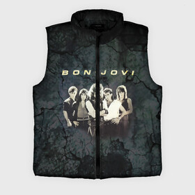 Мужской жилет утепленный 3D с принтом Группа Bon Jovi в Екатеринбурге,  |  | bon jovi | бон | бон джови | глэм | группа | джови | джон | рок | хард