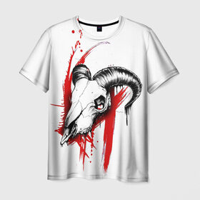 Мужская футболка 3D с принтом Череп треш полька в Екатеринбурге, 100% полиэфир | прямой крой, круглый вырез горловины, длина до линии бедер | рок | тату | треш полька | череп
