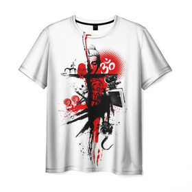 Мужская футболка 3D с принтом Треш полька Будда в Екатеринбурге, 100% полиэфир | прямой крой, круглый вырез горловины, длина до линии бедер | будда | тату | треш полька