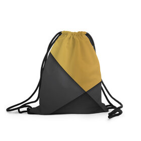 Рюкзак-мешок 3D с принтом Golden-black в Екатеринбурге, 100% полиэстер | плотность ткани — 200 г/м2, размер — 35 х 45 см; лямки — толстые шнурки, застежка на шнуровке, без карманов и подкладки | Тематика изображения на принте: 