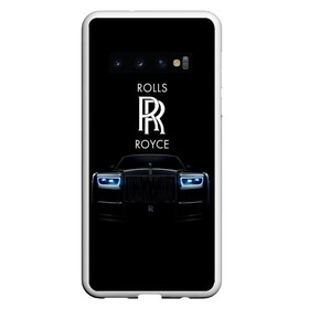 Чехол для Samsung Galaxy S10 с принтом Rolls Royce phantom в Екатеринбурге, Силикон | Область печати: задняя сторона чехла, без боковых панелей | luxury | phantom | rich | rolls royce | rr | авто | автомобили | бренд | известные | логотип | машина | надписи | огни | ролс ройс | роскошь | тень | фары | черный