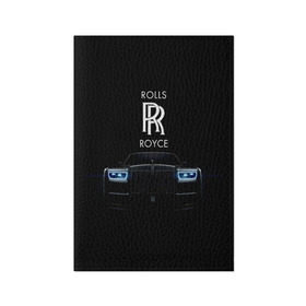 Обложка для паспорта матовая кожа с принтом Rolls Royce phantom в Екатеринбурге, натуральная матовая кожа | размер 19,3 х 13,7 см; прозрачные пластиковые крепления | luxury | phantom | rich | rolls royce | rr | авто | автомобили | бренд | известные | логотип | машина | надписи | огни | ролс ройс | роскошь | тень | фары | черный