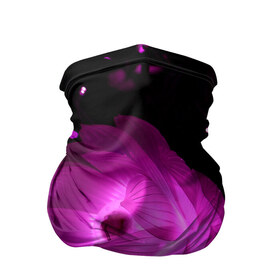 Бандана-труба 3D с принтом Цветок в Екатеринбурге, 100% полиэстер, ткань с особыми свойствами — Activecool | плотность 150‒180 г/м2; хорошо тянется, но сохраняет форму | лепестки | модные | природа | растения | розовый | тренды | фон | цвет | цветок | цветы | черный