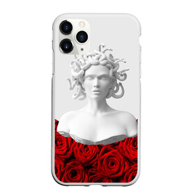 Чехол для iPhone 11 Pro Max матовый с принтом GIRL SNAKE ROSES РОЗЫ в Екатеринбурге, Силикон |  | букет | веты | красный | лепестки | модные | полосы | природа | растения | розочки | розы | сад | тренды | цвет | черный