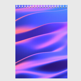 Скетчбук с принтом Water Colors в Екатеринбурге, 100% бумага
 | 48 листов, плотность листов — 100 г/м2, плотность картонной обложки — 250 г/м2. Листы скреплены сверху удобной пружинной спиралью | абстракция | вода.цветные | волны | краски | море | радужные | розовый | синий | фиолетовый | цвет | цвета | яркие