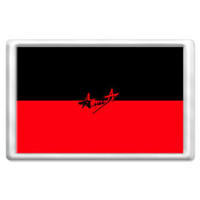 Магнит 45*70 с принтом Флаг группа Алиса в Екатеринбурге, Пластик | Размер: 78*52 мм; Размер печати: 70*45 | алиса | группа | красный | рок | черный