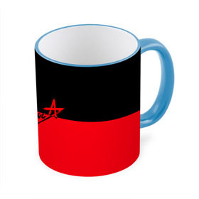 Кружка 3D с принтом Флаг группа Алиса в Екатеринбурге, керамика | ёмкость 330 мл | алиса | группа | красный | рок | черный