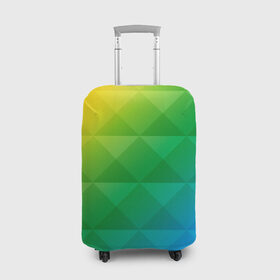 Чехол для чемодана 3D с принтом Colored wall в Екатеринбурге, 86% полиэфир, 14% спандекс | двустороннее нанесение принта, прорези для ручек и колес | геометрия | квадрат | текстура | цветной