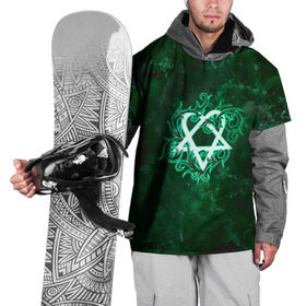 Накидка на куртку 3D с принтом Зеленый HIM в Екатеринбурге, 100% полиэстер |  | him | вилле вало | готик | готика | группа | зеленый | лав | метал | микко линдстрём | микко паананен | мрамор | музыка | песни | рок | финская | хим | юкка крёгер | янне пууртинен