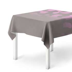 Скатерть 3D с принтом Камуфляж пурпурно-розовый Up в Екатеринбурге, 100% полиэстер (ткань не мнется и не растягивается) | Размер: 150*150 см | Тематика изображения на принте: 