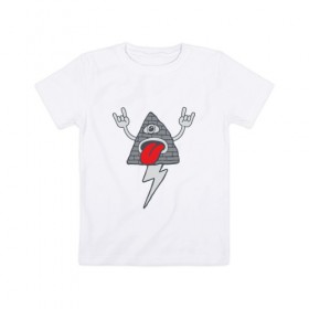 Детская футболка хлопок с принтом Треугольник в Екатеринбурге, 100% хлопок | круглый вырез горловины, полуприлегающий силуэт, длина до линии бедер | 