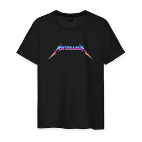 Мужская футболка хлопок с принтом Metallica в Екатеринбурге, 100% хлопок | прямой крой, круглый вырез горловины, длина до линии бедер, слегка спущенное плечо. | hard rock | heavy metall | rock | байкер | джеймс хэтфилд | кирк хэммет | ларс ульрих | роберт трухильо
