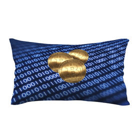 Подушка 3D антистресс с принтом Bitcoin в Екатеринбурге, наволочка — 100% полиэстер, наполнитель — вспененный полистирол | состоит из подушки и наволочки на молнии | bitcoin | блокчейн | криптовалюта