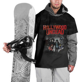 Накидка на куртку 3D с принтом Группа Hollywood Undead в Екатеринбурге, 100% полиэстер |  | 