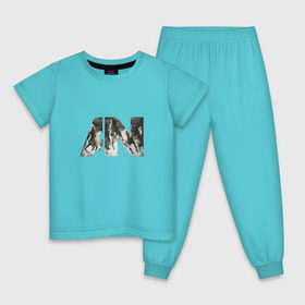 Детская пижама хлопок с принтом AWOLNATION в Екатеринбурге, 100% хлопок |  брюки и футболка прямого кроя, без карманов, на брюках мягкая резинка на поясе и по низу штанин
 | 