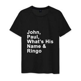 Мужская футболка хлопок с принтом George Harrison 3 в Екатеринбурге, 100% хлопок | прямой крой, круглый вырез горловины, длина до линии бедер, слегка спущенное плечо. | Тематика изображения на принте: 