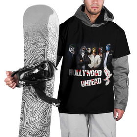 Накидка на куртку 3D с принтом Группа Hollywood Undead в Екатеринбурге, 100% полиэстер |  | charlie scene | danny | funny man | hollywood | j dog | johnny 3 tears | undead | альтернативный | андед | голивуд | голливудская | группа | кранккор | метал | нежить | ню | реп | рок | рэп | рэпкор