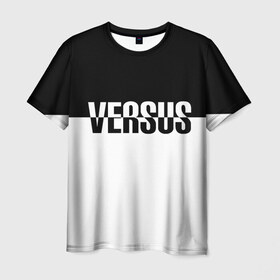 Мужская футболка 3D с принтом VERSUS в Екатеринбурге, 100% полиэфир | прямой крой, круглый вырез горловины, длина до линии бедер | battle | hip hip | rap | versus | батл | версус | реп | хип хоп