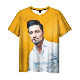 Мужская футболка 3D с принтом Билан в Екатеринбурге, 100% полиэфир | прямой крой, круглый вырез горловины, длина до линии бедер | дима билан | певец | поп музыка
