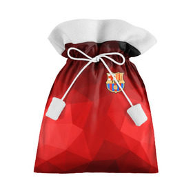 Подарочный 3D мешок с принтом FC Barcelona red polygon 2018 в Екатеринбурге, 100% полиэстер | Размер: 29*39 см | Тематика изображения на принте: fc barcelona | мяч | спорт | футбол | чеппионат