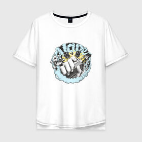 Мужская футболка хлопок Oversize с принтом Vape в Екатеринбурге, 100% хлопок | свободный крой, круглый ворот, “спинка” длиннее передней части | vape | vaper | vaping | vipeing | вейпер | вейпинг | вупер | вэйпер | парильщик | парогенератор