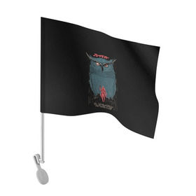 Флаг для автомобиля с принтом Филин Бегущий по лезвию в Екатеринбурге, 100% полиэстер | Размер: 30*21 см | 2049 | blade runner | bladerunner