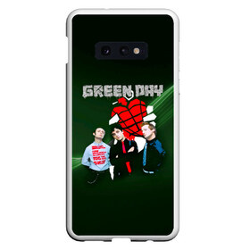 Чехол для Samsung S10E с принтом Группа Green Day в Екатеринбурге, Силикон | Область печати: задняя сторона чехла, без боковых панелей | american idiot | green day | альтернативный | билли джо армстронг | грин дей | группа | зелёный день | майк дёрнт | музыка | надпись | панк | поп | поппанк | рок | тре кул