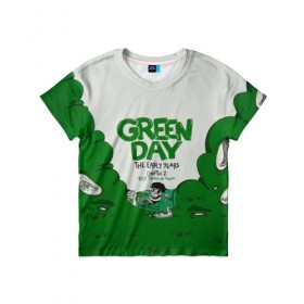 Детская футболка 3D с принтом Монстр Green Day в Екатеринбурге, 100% гипоаллергенный полиэфир | прямой крой, круглый вырез горловины, длина до линии бедер, чуть спущенное плечо, ткань немного тянется | american idiot | green day | альтернативный | билли джо армстронг | грин дей | группа | зелёный день | майк дёрнт | музыка | надпись | панк | поп | поппанк | рок | тре кул