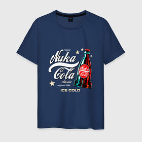 Мужская футболка хлопок с принтом Nuka-Cola Corporation в Екатеринбурге, 100% хлопок | прямой крой, круглый вырез горловины, длина до линии бедер, слегка спущенное плечо. | fallout | nuka cola corporation