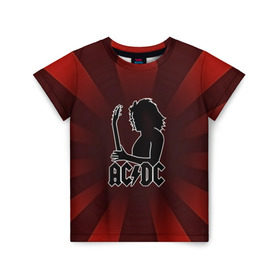Детская футболка 3D с принтом Солист AC/DC в Екатеринбурге, 100% гипоаллергенный полиэфир | прямой крой, круглый вырез горловины, длина до линии бедер, чуть спущенное плечо, ткань немного тянется | Тематика изображения на принте: ac dc | acdc | австралийская | альбом | ангус янг | блюз рок | гитара | головы | группа | крис слэйд | музыканты | надпись | певцы | рок | рок н ролл | стиви янг | хард рок | эксл роуз