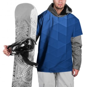 Накидка на куртку 3D с принтом trianse blue в Екатеринбурге, 100% полиэстер |  | Тематика изображения на принте: abstraction | абстракция | геометрия | грани | полигоны | сочетания | треугольники