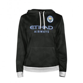 Женская толстовка 3D с принтом Manchester City Kit Third в Екатеринбурге, 100% полиэстер  | двухслойный капюшон со шнурком для регулировки, мягкие манжеты на рукавах и по низу толстовки, спереди карман-кенгуру с мягким внутренним слоем. | citi | city | cyty | manchester | siti | sity | англия | болельщик | горожане | гостевая | манчестер | сити | фанат | футбольная форма