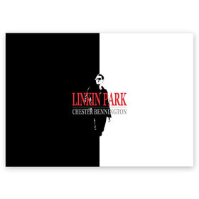 Поздравительная открытка с принтом Chester Bennington Linkin Park в Екатеринбурге, 100% бумага | плотность бумаги 280 г/м2, матовая, на обратной стороне линовка и место для марки
 | Тематика изображения на принте: bennington | chester | linkin park | альтернативный метал | альтернативный рок | беннингтон | группа | линкин парк | музыкант | ню метал | певец | рок | рэп | рэп рок | честер | электроник рок